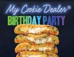 My Cookie Dealer brings you the ultimate Birthday Party Cookie, a 4oz treat filled with smooth vanilla creme. Enjoy this indulgent cookie warmed up in a toaster oven or air fryer for a delightful crisp outside and gooey center. Perfect for unique snacks and gifts in Wichita, Kansas, and available for nationwide shipping! Pair it with our Ice Cream Factory ice cream for the perfect dessert experience.