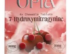 OPIA 7-Hydroxymitragynine Chewable Tablets Wild Cherry – 80mg | New Flavor | Wichita, Kansas Introducing the newest flavor in the OPIA 7-Hydroxymitragynine chewable tablet lineup – Wild Cherry. Now available in Wichita, Kansas, these chewable kratom tablets offer a bold and tangy wild cherry flavor for a smooth and enjoyable kratom experience. Infused with 7-Hydroxymitragynine, a powerful alkaloid derived from the kratom plant, these tablets provide a fast-acting, precise, and convenient alternative to traditional kratom powders and capsules. Why Choose OPIA 7-Hydroxymitragynine Chewable Tablets Wild Cherry - New Wild Cherry Flavor – A sweet and tart cherry taste for a refreshing kratom experience - Fast-Absorbing and Convenient – Chewable format allows for quicker effects compared to capsules or powders - Consistent and Precise Dosing – Each tablet delivers a reliable 7-Hydroxymitragynine serving - Premium Quality Ingredients – Rigorously tested for purity, potency, and consistency - Easy and Portable – Perfect for on-the-go use, whether at work, traveling, or looking for a discreet kratom option Product Details Serving Size: ½ Tablet (10mg) Amount Per Tablet: 20mg of 7-Hydroxymitragynine Total Servings Per Pack: 8 Servings Ingredients: 7-Hydroxymitragynine Other Ingredients: Microcrystalline Cellulose, Dicalcium Phosphate, Silicon Dioxide, Magnesium Stearate, Food-Grade Colorant, Natural Wild Cherry Flavor Enjoy the Bold Taste of Wild Cherry Kratom in Wichita, KS OPIA’s Wild Cherry 7-Hydroxymitragynine Chewable Tablets bring a fresh and flavorful option to kratom users seeking a delicious, fast-acting, and reliable experience. No more messy powders or hard-to-swallow capsules—just chew, enjoy, and feel the effects. Find OPIA 7-Hydroxymitragynine Chewable Tablets Wild Cherry in Wichita, Kansas today and experience the perfect blend of taste, convenience, and potency. Disclaimer: These statements have not been evaluated by the Food and Drug Administration. This product is not intended to diagnose, treat, cure, or prevent any disease.