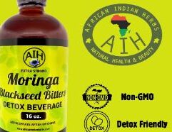 Moringa Blackseed Bitters is a 16 oz herbal formula designed to support full-body detox and immune function. Made with powerful botanicals like Moringa, Black Seed, Cailcedrat, Cayenne, Honey, and Ajome, it’s ideal for adults and children alike. Adults take 2 oz twice daily; children take 2 tbsp after meals. Now available in Wichita KS or delivered nationwide.