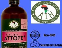 African Attote is a 16 oz traditional herbal tonic designed to support male vitality, energy, and performance. This powerful African formula includes Fata Kulo, Singjan, Jamba Katan Leaves, Bitter Leaves, Ginger, and more. Take one shot in the morning and one in the evening before dinner. Available at Mr. MC’s Market in Wichita KS or online with nationwide shipping.