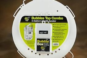 Marine Metal Products Universal 5 Gal. Lid w/ B-11 Aerator The Marine Metal Products Universal 5 Gallon Lid Aerator fits on most 5 gallon buckets and pumps 1.4 STL/minute. The multipurpose lid has a large opening for easy dip net access, a cutting surface, and mounting tabs for tools, hooks, and tackle. Features Fits most 5 gallon buckets (bucket not included) New multi-purpose lid has large opening for easy dip net access, cutting surface, and mounting tabs for tools, hooks, and tackle Bubble Box pump runs +/- 44 hours with 2 alkaline D cell batteries, also runs on 1 battery Pumps 1.4 STL/minute Impact water resistant case with rubber booted switch Beryllium copper battery contacts for longer battery life Weighted air stone with 24" of silicone air line tubing enclosed in pump Large adjustable stainless steel clip for attaching to any bucket Designed for fresh and saltwater use