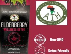 Elderberry Wellness Detox is a 16 oz herbal tonic formulated to support immune health for both adults and children. Traditionally used in folk medicine, this blend includes Organic Black Elderberries, Echinacea Root, Red Clover Blossoms, Feverfew, Mullein Leaf, Astragalus Root, Goldenseal Root, White Willow Bark, Lungwort, Anamu, and Apple Cider Vinegar. Adults take 1 oz morning and night; kids take 1 tbsp twice daily on an empty stomach. Available for pickup in Wichita KS or shipped nationwide.