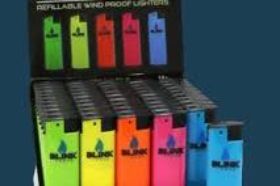 Wholesale 50 Packs BLINK Torch Lighters Windproof Adjustable Flame