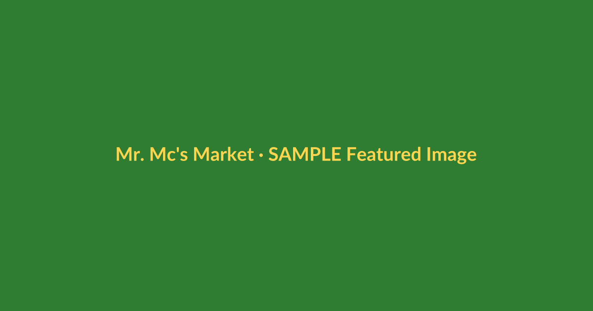 Sample placeholder featured image — to be replaced