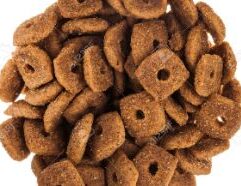 Get a large bag of cat and dog food for fishing in Wichita, Kansas. Cheerio-shaped bait that works great for catching carp, catfish, and other local fish. Convenient and ready in Wichita, KS for all your fishing needs.